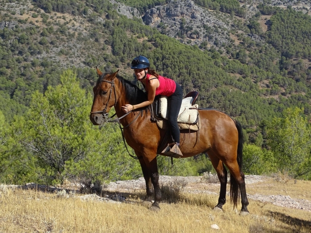  Posing with the horse 
