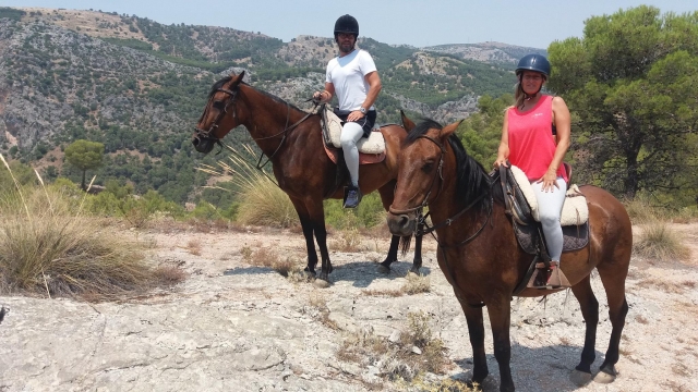 Horseback riding route for 2 