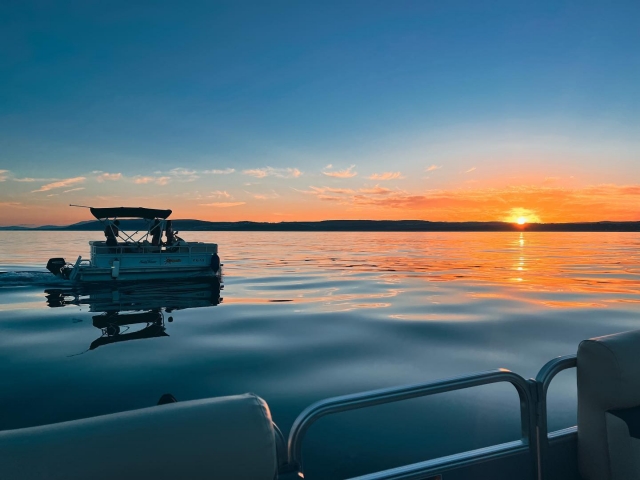 Atardecer desde el barco