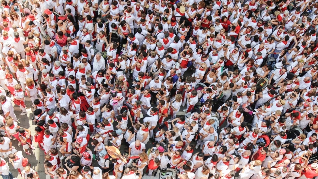  Enjoying the Sanfermines from the balloon ride 