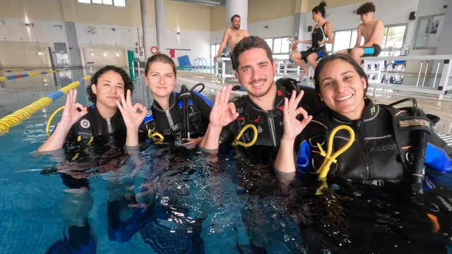 Battesimo delle immersioni con gli amici 