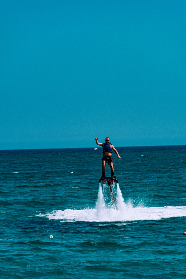 Propulsión del flyboard en Mazarrón