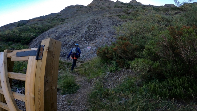 Comenzando la vía ferrata