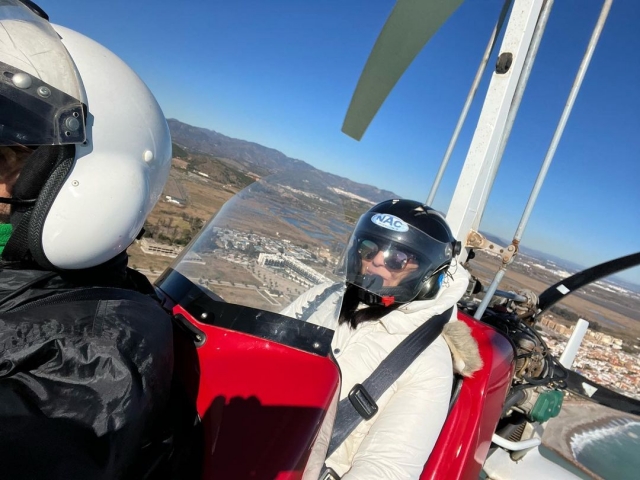 En pleno vuelo