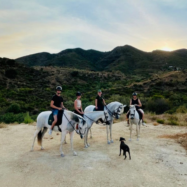 Paseo a caballo entre praderas