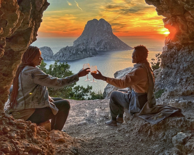  Route zum Aussichtspunkt mit Blick auf Es Vedrà auf Ibiza 