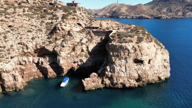  Boat route through the islet of Las Palomas 