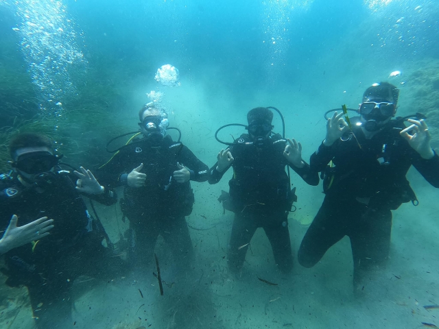 First diving experience with friends 