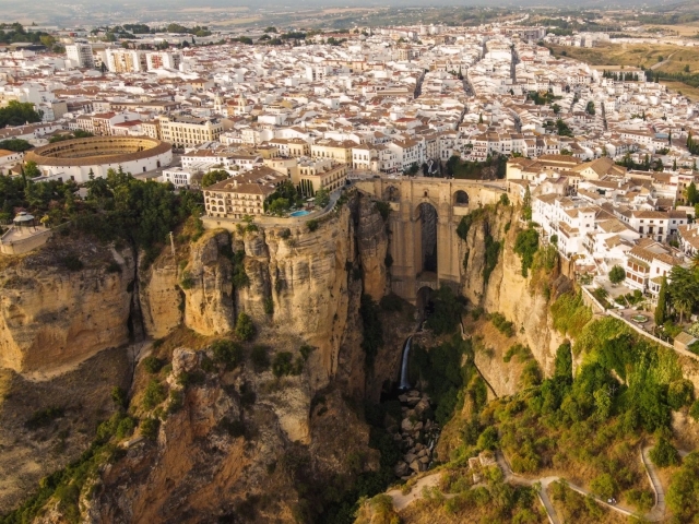 Vista aérea de Ronda desde el globo