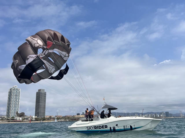  Parasailing with our boat