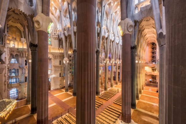 Columnas interior Sagrada Familia