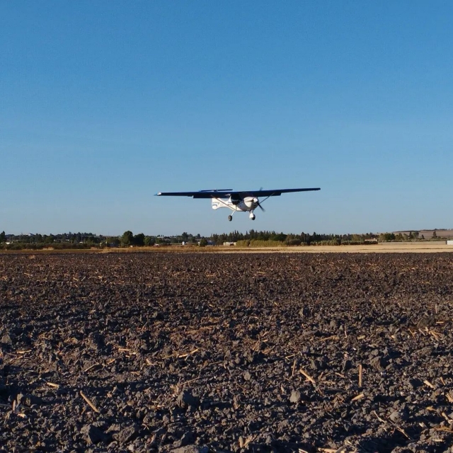 Aterrizaje en avioneta