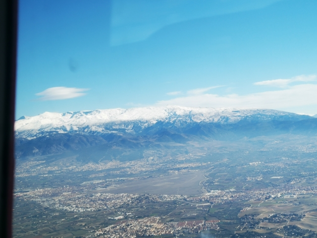  Veduta della Sierra Nevada dall'aereo