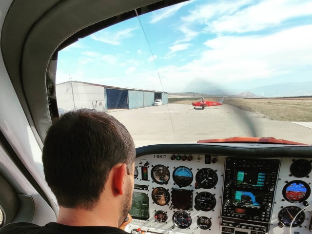  Dalla cabina dell'aereo 