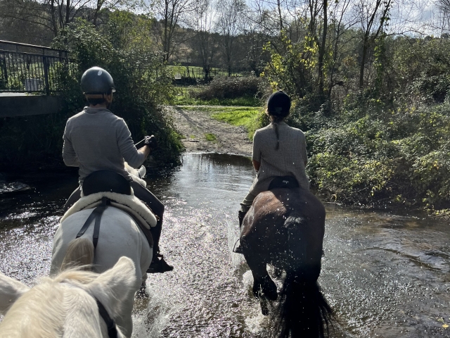 A caballo en el agua