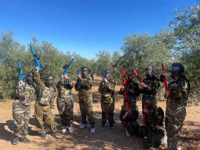 Durante una partida de paintball