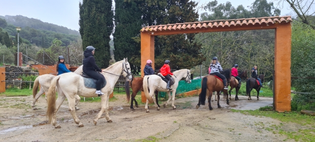 Casal con caballos