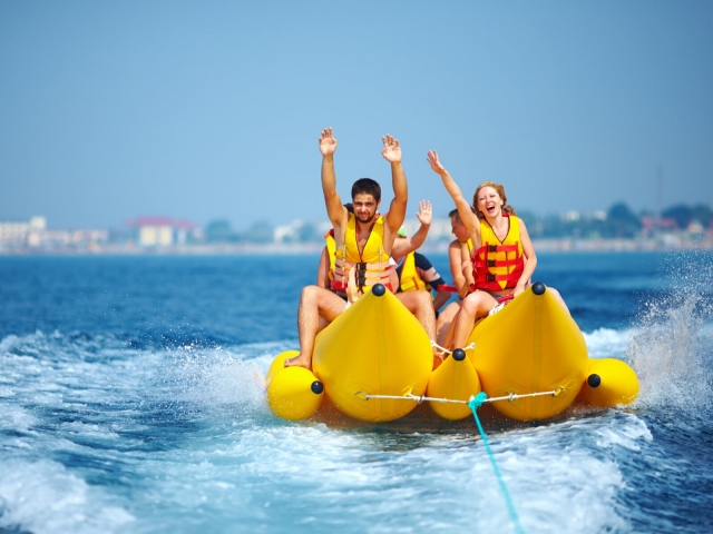 Diversión en banana boat