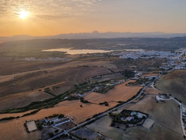 Una vista desde el cielo volando en nuestro globo