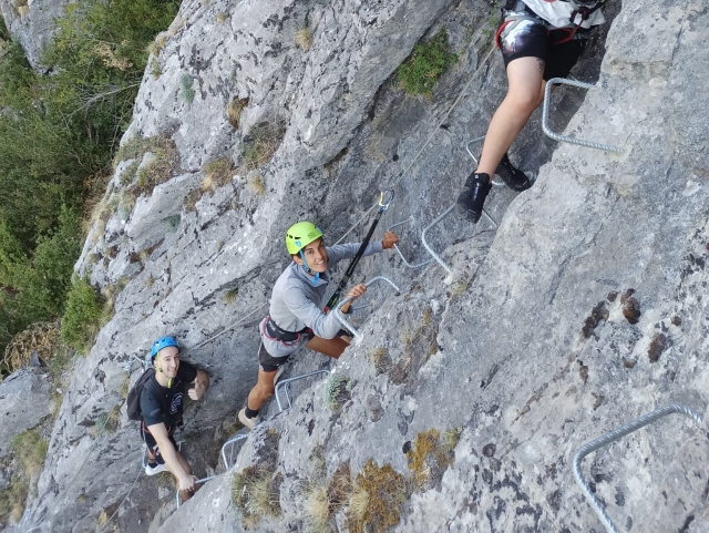 Vía ferrata Pared de Iserías nivel K3, 3 horas