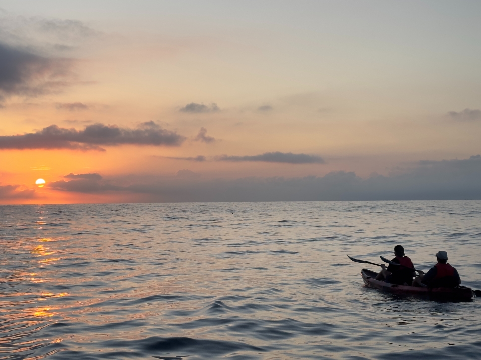 Kayak al atardecer