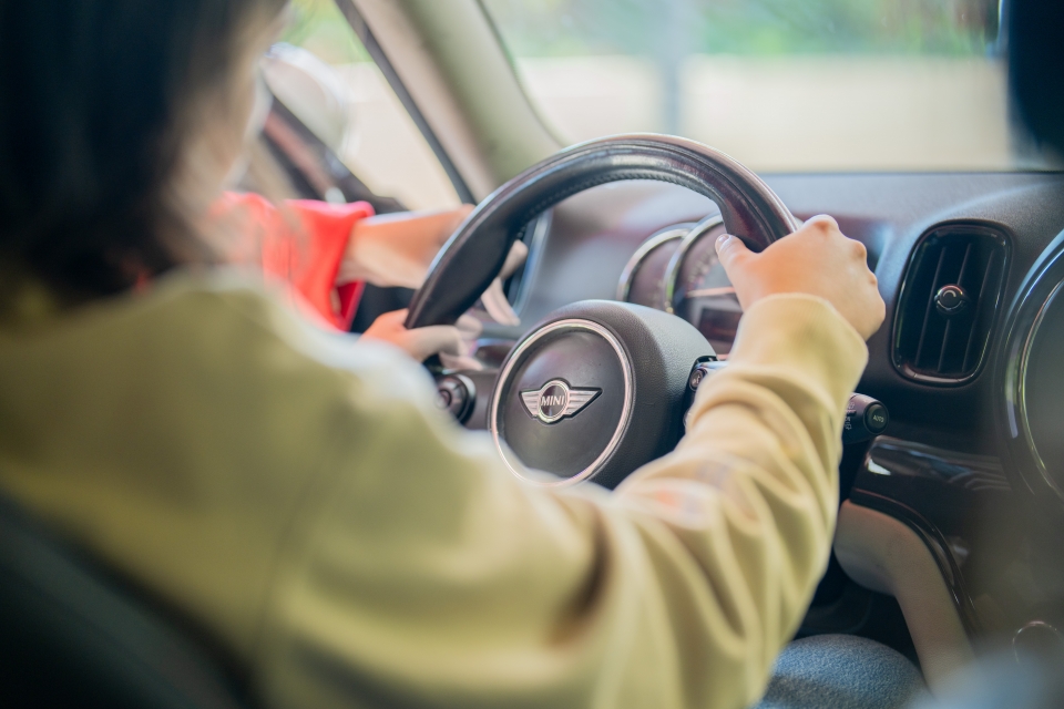  hands on the steering wheel 