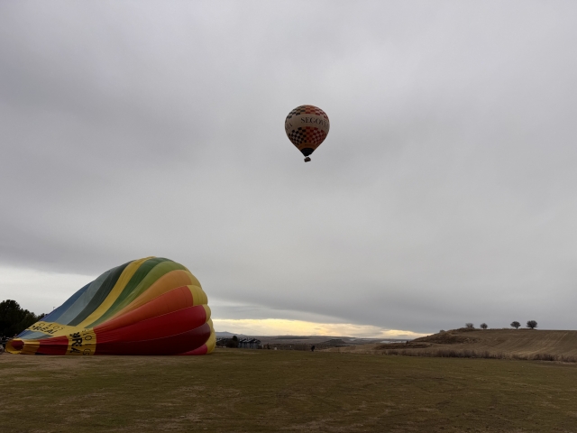 En vuelo en globo aerostático