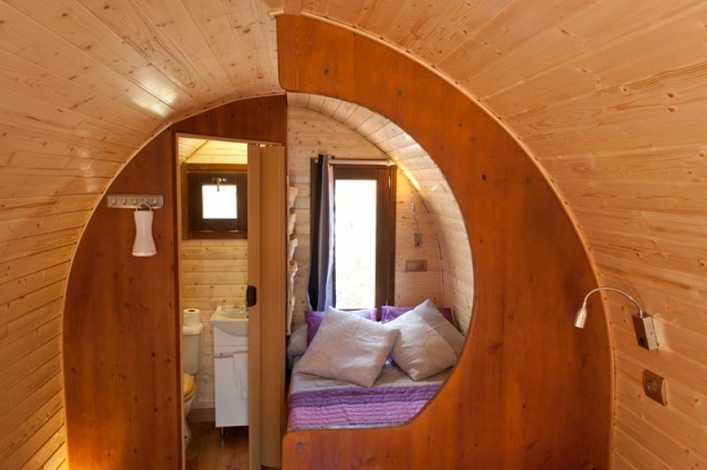 Dormitorio en cabaña