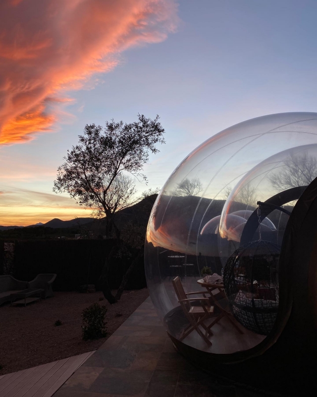 Atardecer en la burbuja