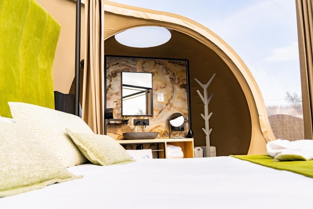 Dormitorio de una d elas burbujas