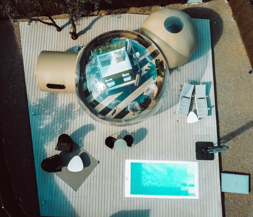 El interior de la burbuja desde arriba