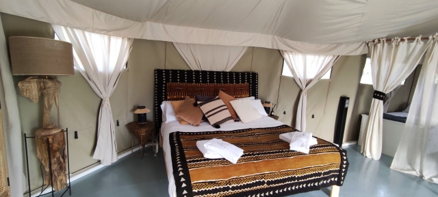 Dormitorio de la tienda dle Gampling