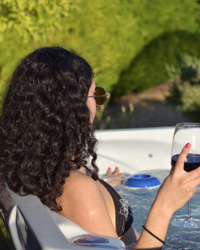  Enjoying the Jacuzzi 