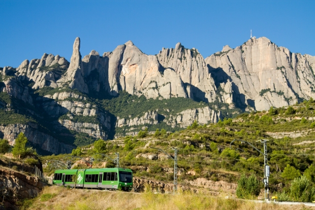 Tren cremallera a Montserrat