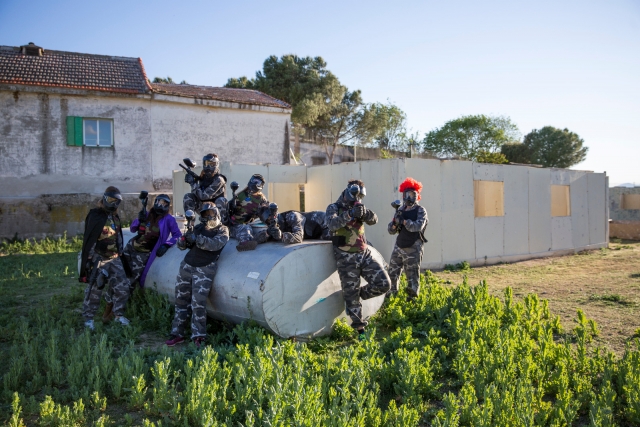 Partida de paintball en Quijorna, 300 bolas