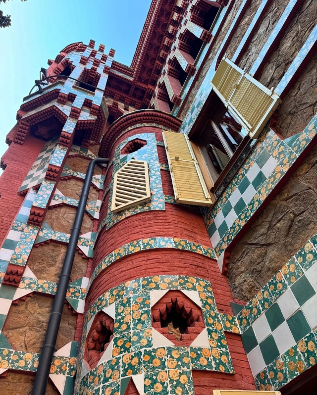  Azulejos brancos e verdes na fachada