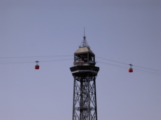 Teleférico do porto de Barcelona, ida e volta