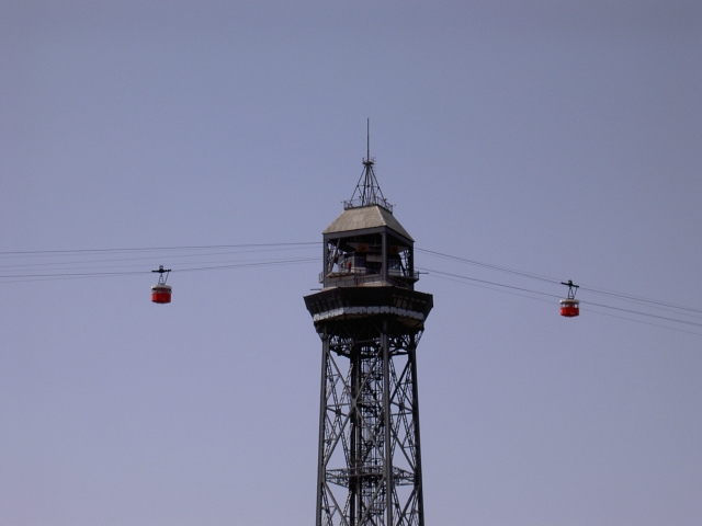 Teleférico do porto de Barcelona, ida e volta