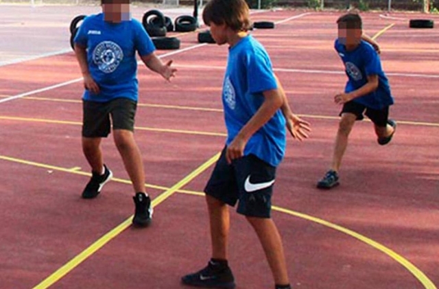 Durante un partido del campus Movistar estudiantes