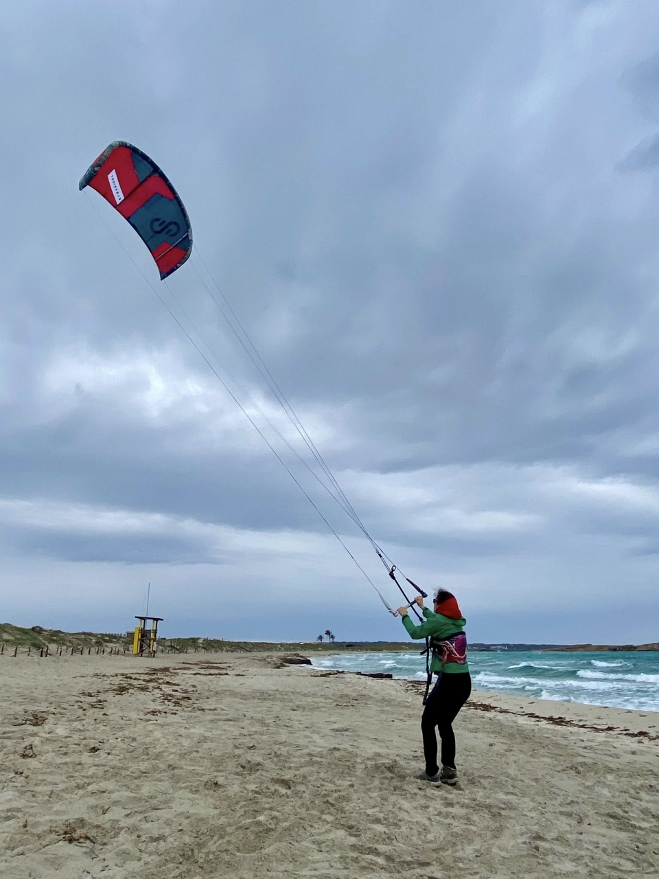  Avec le matériel de kitesurf 