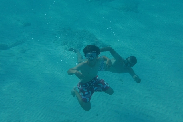 Parada para hacer snorkel