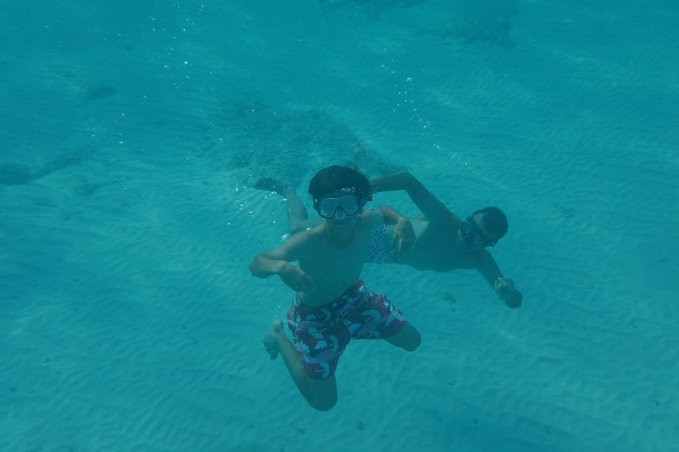 Parada para hacer snorkel