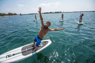 SUP au lever du soleil + petit déjeuner Plage des Marines, 1'5h