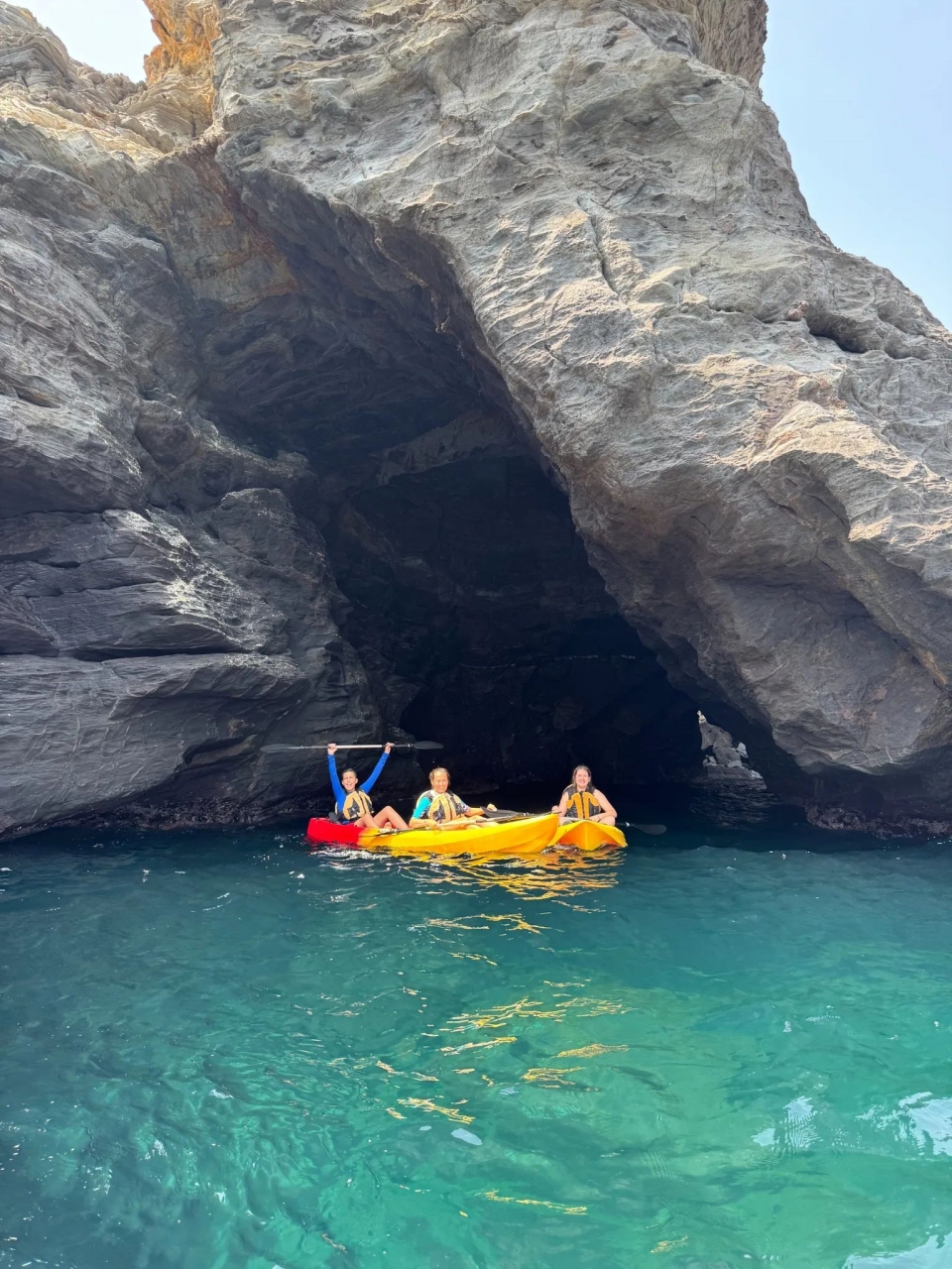 Disfrutando en kayak del Parque Regional de Calbanque