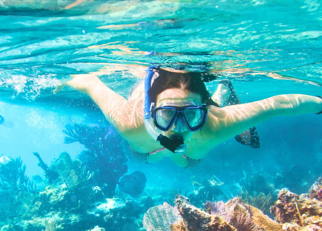  Fai snorkeling nella grotta 