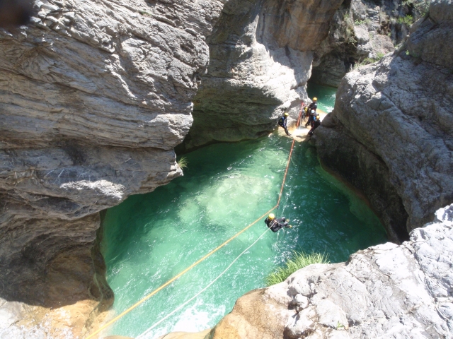 Canyoning im Rio Barbaira von dreieinhalb Stunden