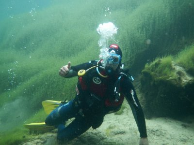 Diving Baptism in Alto Tajo, Guadalajara