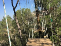 Crossing the zip-line park