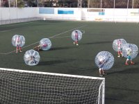  Équipe de joueurs dans des bulles 