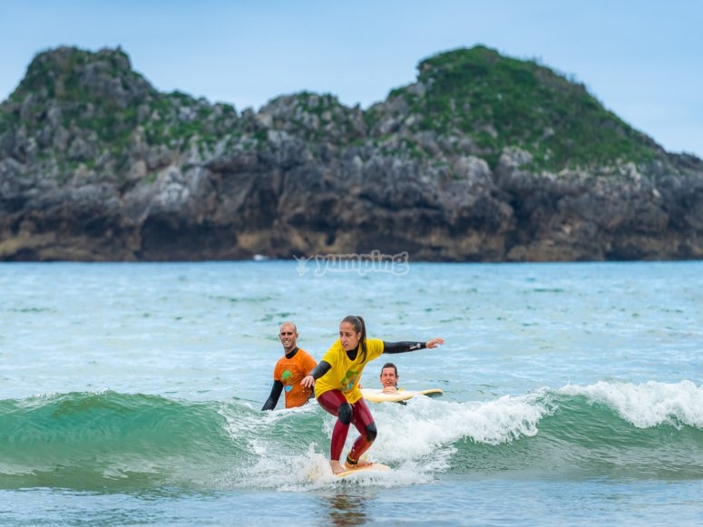 Aprendiendo a surfear